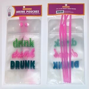 Cleverworks Collapsable Drink Pouches - NEW! 4 count. 2 packs.